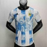 Versione del giocatore maglia Argentin Commemorazione Campione 2022