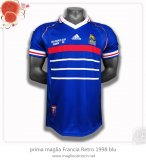 prima maglia Francia Retro 1998 blu