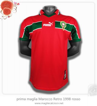 prima maglia Marocco Retro 1998 rosso