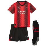 prima maglia Milan bambino 2024 con calze