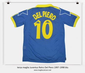 terza maglia Juventus Retro Del Piero 1997-1998 blu