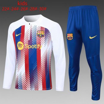 maglia Barcellona formazione manica lunga bambino bianco 2024