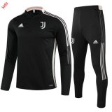 maglia Juventus formazione manica lunga bambino Nero-01 2022