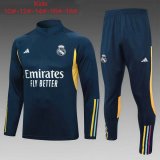 maglia Real Madrid formazione manica lunga bambino Blu scuro 2024