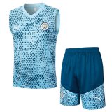 maglia gilet Manchester City blu chiaro 2024