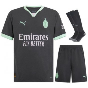 terza maglia Milan bambino 2025 con calze