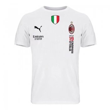 Maglia Milan e Campione d'Italia 19 Scudetto Bianco