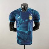 Versione del giocatore maglia Argentina blu-01 2023