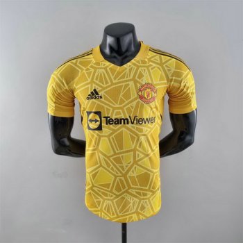 Versione del giocatore maglia Manchester United giallo 2023