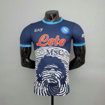 Versione del giocatore maglia Napoli blu 2022