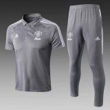 maglia Manchester United Polo Grigio scuro 2018