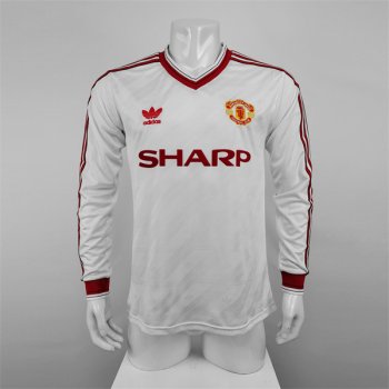 maglia Manchester United Retro manica lunga bianco 1986