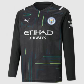 portiere maglia Manchester City manica lunga nero 2022