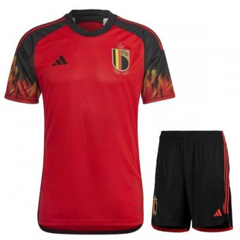 prima maglia Belgio bambino Coppa del Mondo 2022