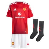 prima maglia Manchester United bambino 2025 con calze