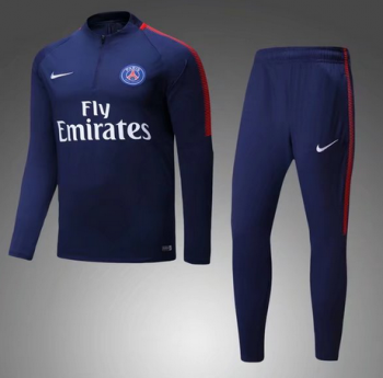 maglia PSG formazione manica lunga Tesoro blu 2018