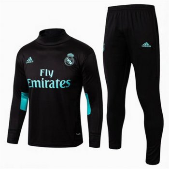 maglia Real Madrid formazione manica lunga nero-01 2018