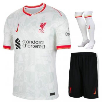 terza maglia Liverpool bambino 2025 con calze