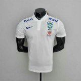 Versione del giocatore maglia Brasile Polo bianco 2023