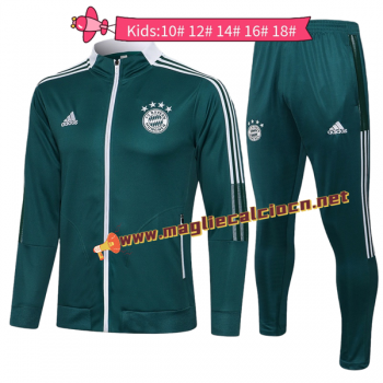 maglia Bayern Monaco Giacca manica lunga bambino 2022 verde