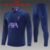 maglia Liverpool formazione manica lunga bambino Blu scuro 2024