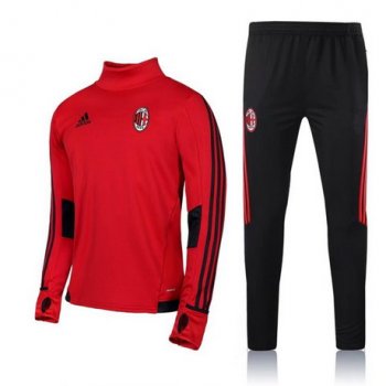 maglia Milan formazione manica lunga rosso 2018