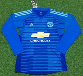 portiere maglia Manchester United manica lunga blu 2019