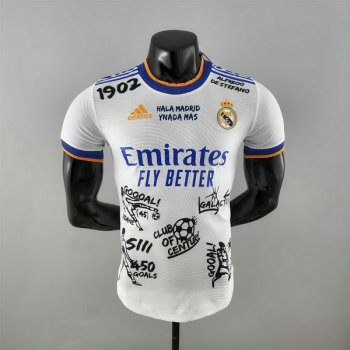 Versione del giocatore maglia Real Madrid Bianco-01 2022