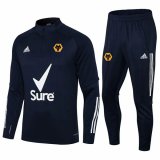 maglia Wolves formazione manica lunga blu navy 2021