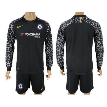 portiere maglia Chelsea manica lunga nero 2018