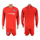 portiere maglia Chelsea manica lunga rosso 2018