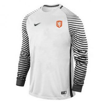 portiere maglia Olanda manica lunga bianco 2018