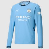 prima maglia Manchester City manica lunga 2025