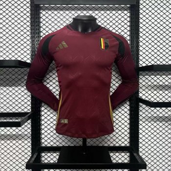 Versione del giocatore maglia Belgio ML casa 2025