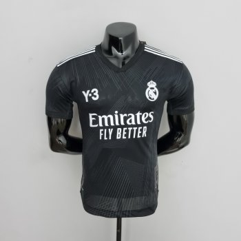 Versione del giocatore maglia Real Madrid Y3 Edizione Nero 2023