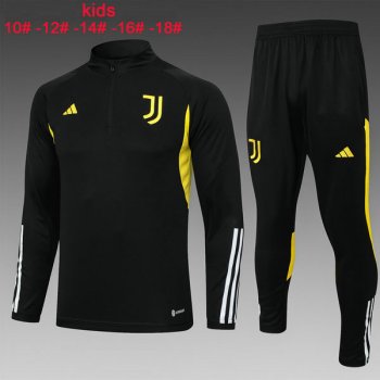 maglia Juventus formazione manica lunga bambino nero 2024