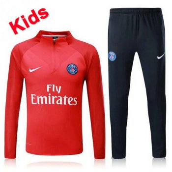 maglia PSG formazione manica lunga bambino rosso 2018