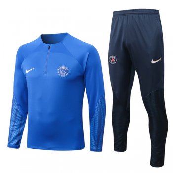 maglia PSG formazione manica lunga blu-03 2023