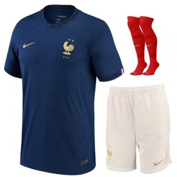 prima maglia Francia bambino 2023 con calze