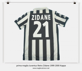 prima maglia Juventus Retro Zidane 1999 2000