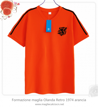 Formazione maglia Olanda Retro 1974 arancia