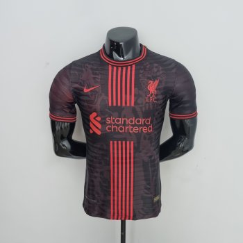 Versione del giocatore maglia Liverpool Formazione Rosso Nero 2023