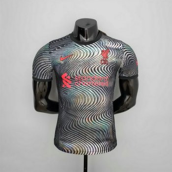 Versione del giocatore maglia Liverpool Nero-01 2022