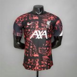 Versione del giocatore maglia Liverpool Nero 2021