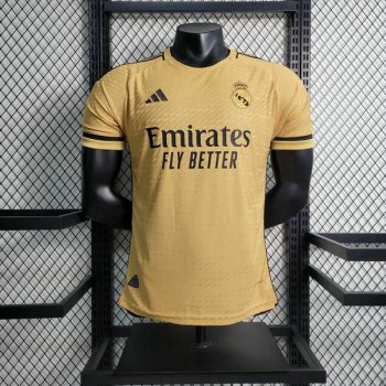 Versione del giocatore maglia Real Madrid giallo 2024