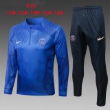 maglia PSG formazione manica lunga bambino blu-02 2023