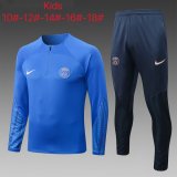 maglia PSG formazione manica lunga bambino blu-03 2023