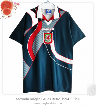 seconda maglia Galles Retro 1994-95 blu