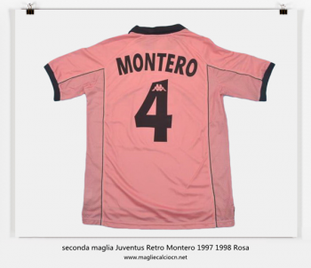 seconda maglia Juventus Retro Montero 1997 1998 Rosa