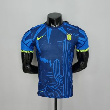 Versione del giocatore maglia Brasile blu 2023